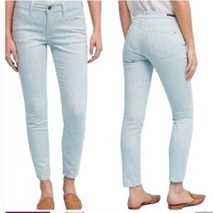 Pilcro & the Letterpress Blue Railroad Mid Rise Skinny Jeans Size 26